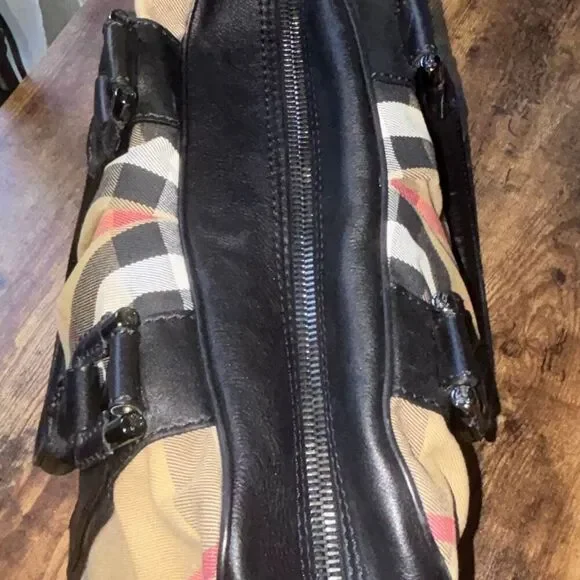 Burberry Knight Bag Purse Satchel signature nova house check XL leather/canvas - Picture 6 of 15